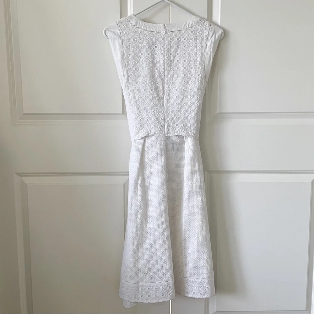 CAbi Lizzie White Eyelet Front Tie Dress #5106 - Picture 13 of 16